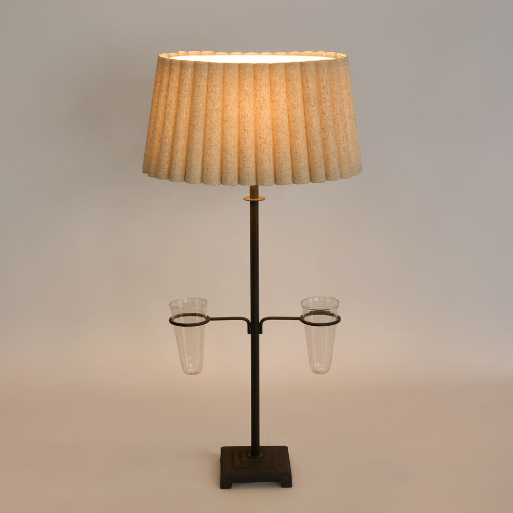Perfect Pieces LYON Fluted Linen Table Lamp-PERFECT PIECES-Ozlighting.com.au