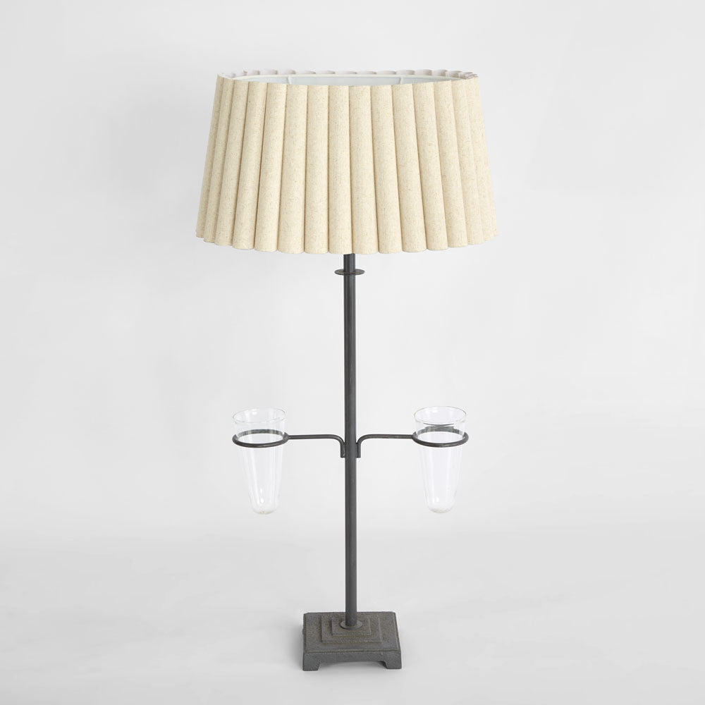 Perfect Pieces LYON Fluted Linen Table Lamp-PERFECT PIECES-Ozlighting.com.au