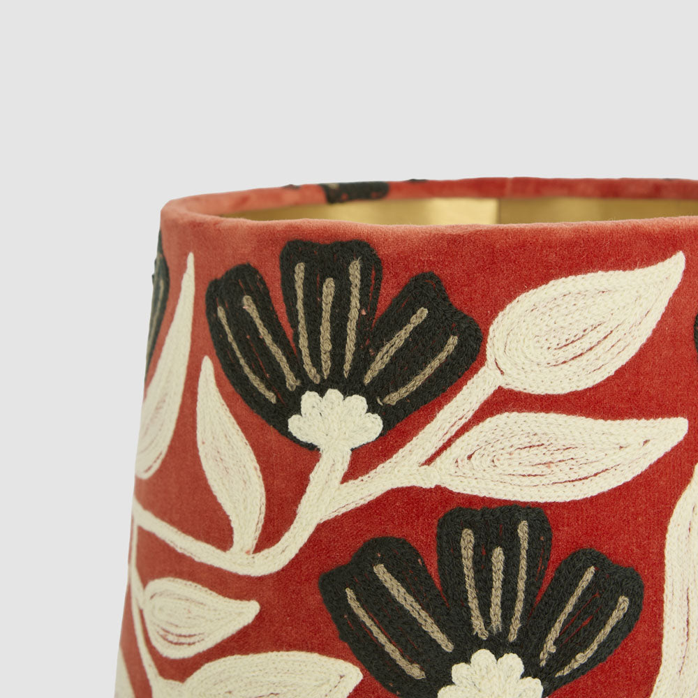 Ruby Star AD DAISY Velvet Tapered Shade Rust-RUBY STAR-Ozlighting.com.au