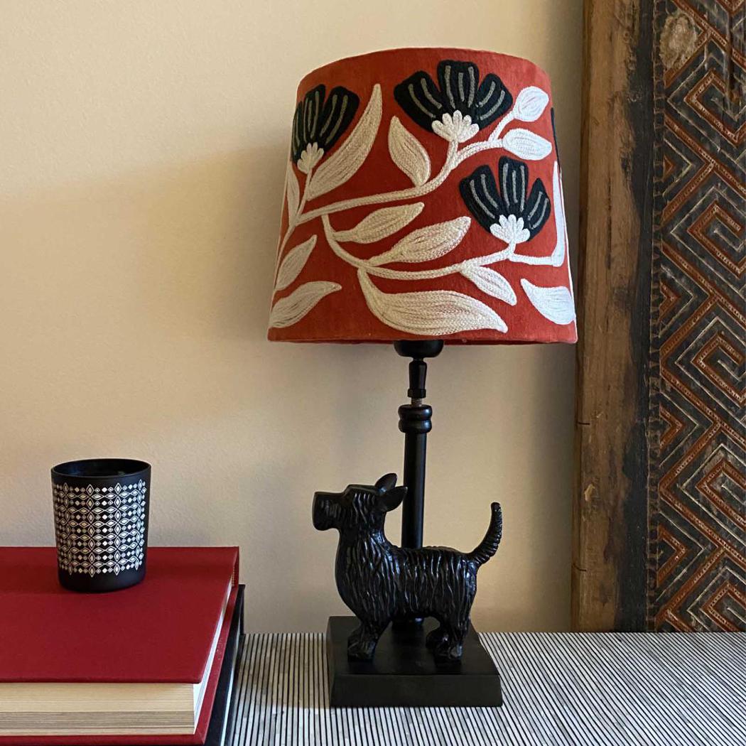 Ruby Star AD DAISY Velvet Tapered Shade Rust-RUBY STAR-Ozlighting.com.au