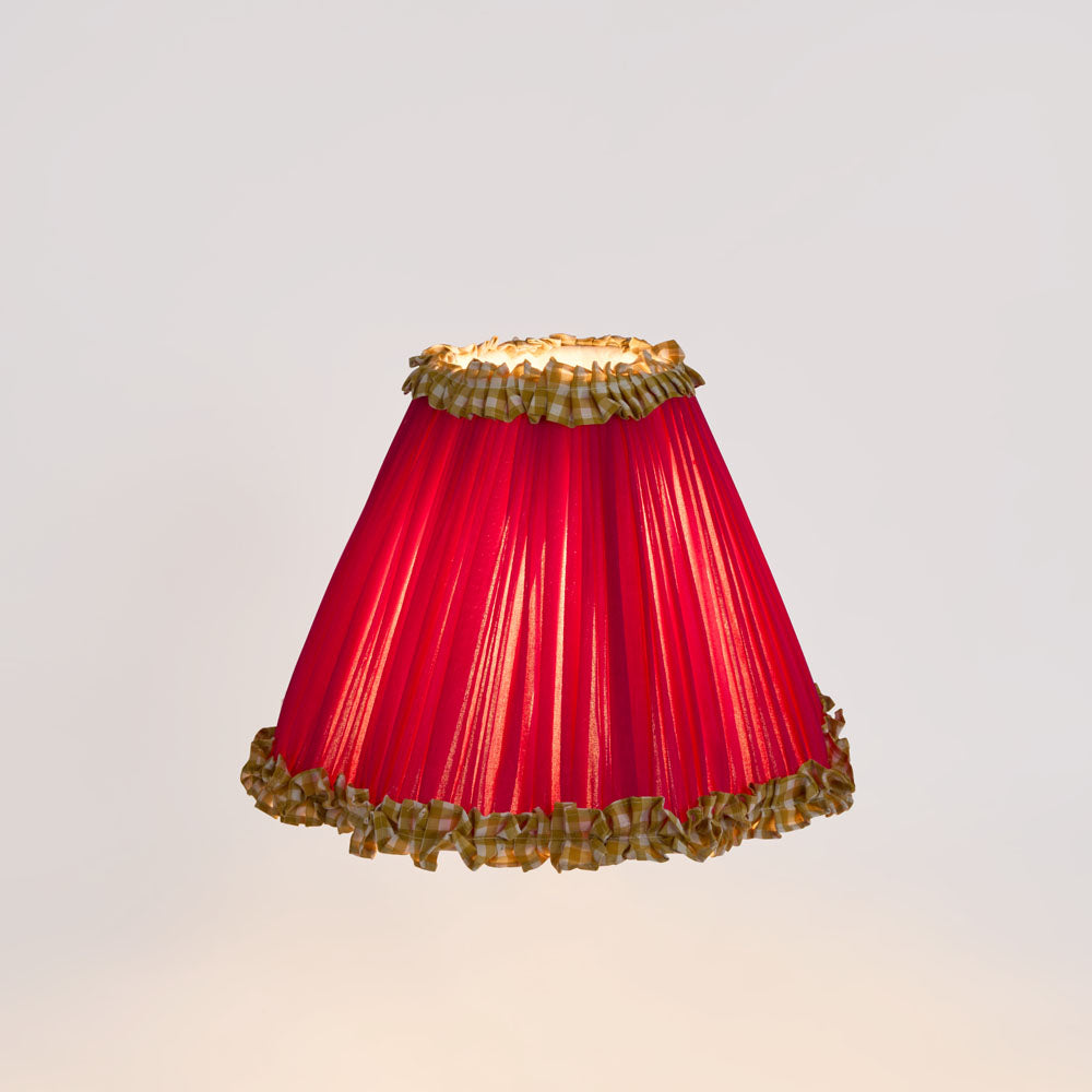 Ruby Star CHARLOTTE Ruffle Tapered Shade Fuchsia-RUBY STAR-Ozlighting.com.au