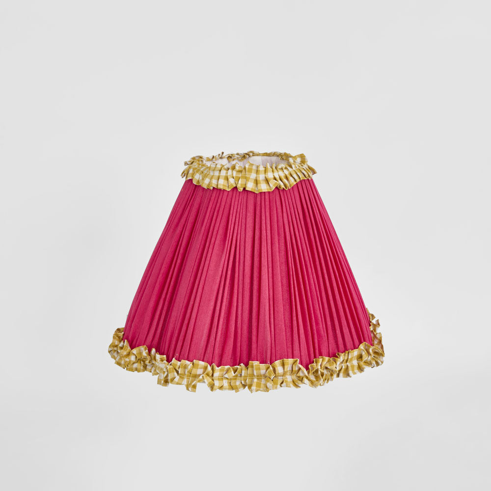 Ruby Star CHARLOTTE Ruffle Tapered Shade Fuchsia-RUBY STAR-Ozlighting.com.au