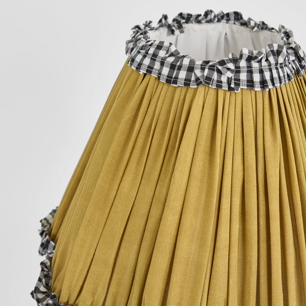Ruby Star CHARLOTTE Ruffle Tapered Shade Gold-RUBY STAR-Ozlighting.com.au