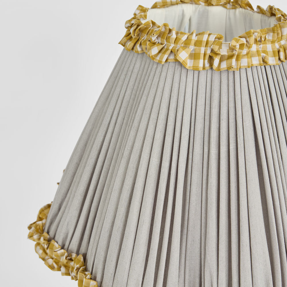Ruby Star CHARLOTTE Ruffle Tapered Shade Grey-RUBY STAR-Ozlighting.com.au