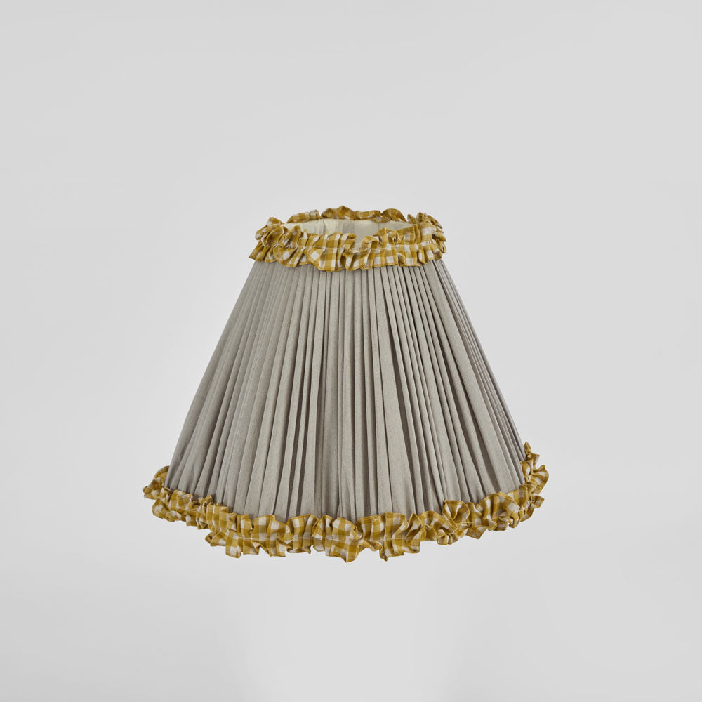 Ruby Star CHARLOTTE Ruffle Tapered Shade Grey-RUBY STAR-Ozlighting.com.au