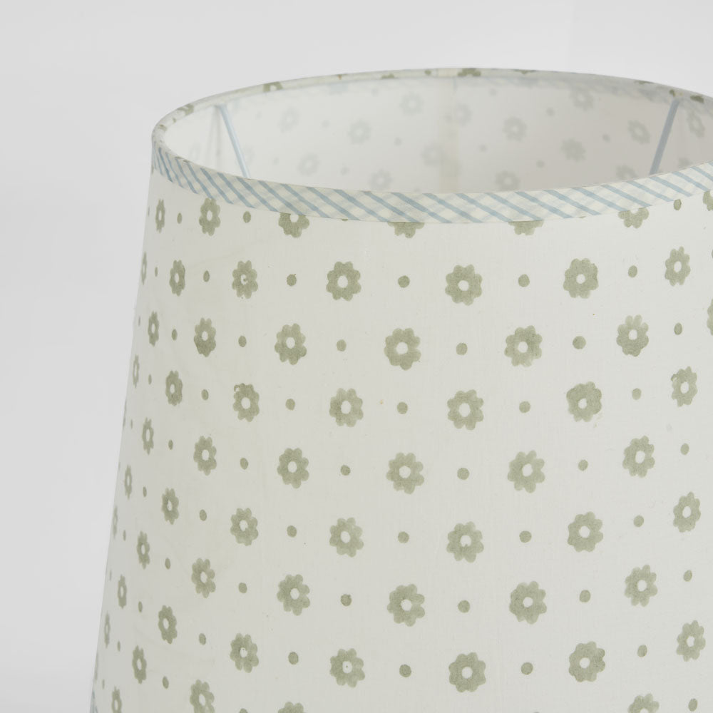 Ruby Star COTTAGE BLOOM Block Print Shade Grey-RUBY STAR-Ozlighting.com.au