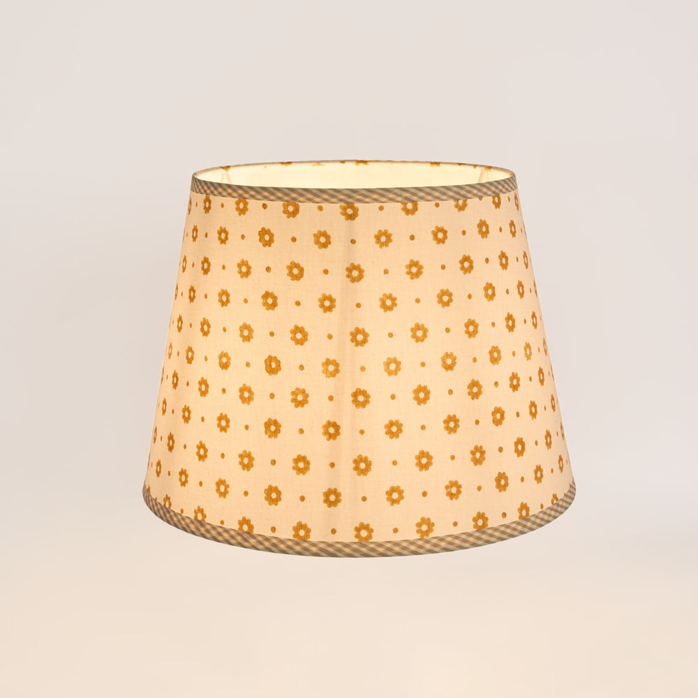 Ruby Star COTTAGE BLOOM Block Print Shade Mustard-RUBY STAR-Ozlighting.com.au