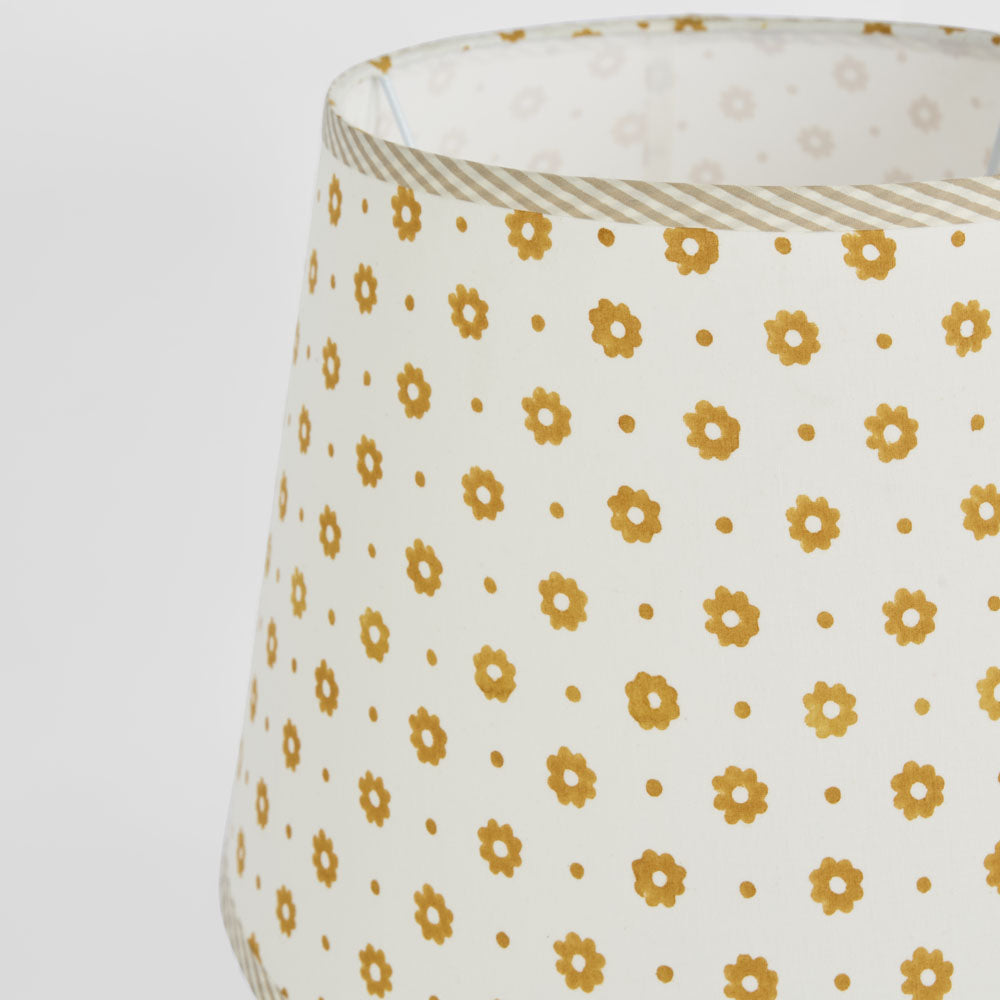 Ruby Star COTTAGE BLOOM Block Print Shade Mustard-RUBY STAR-Ozlighting.com.au