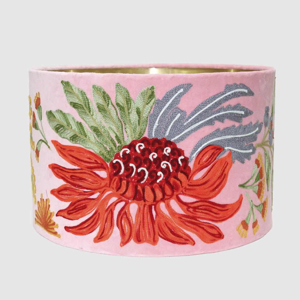 Ruby Star NATIVES Drum Shade 40x25cm Pink-RUBY STAR-Ozlighting.com.au