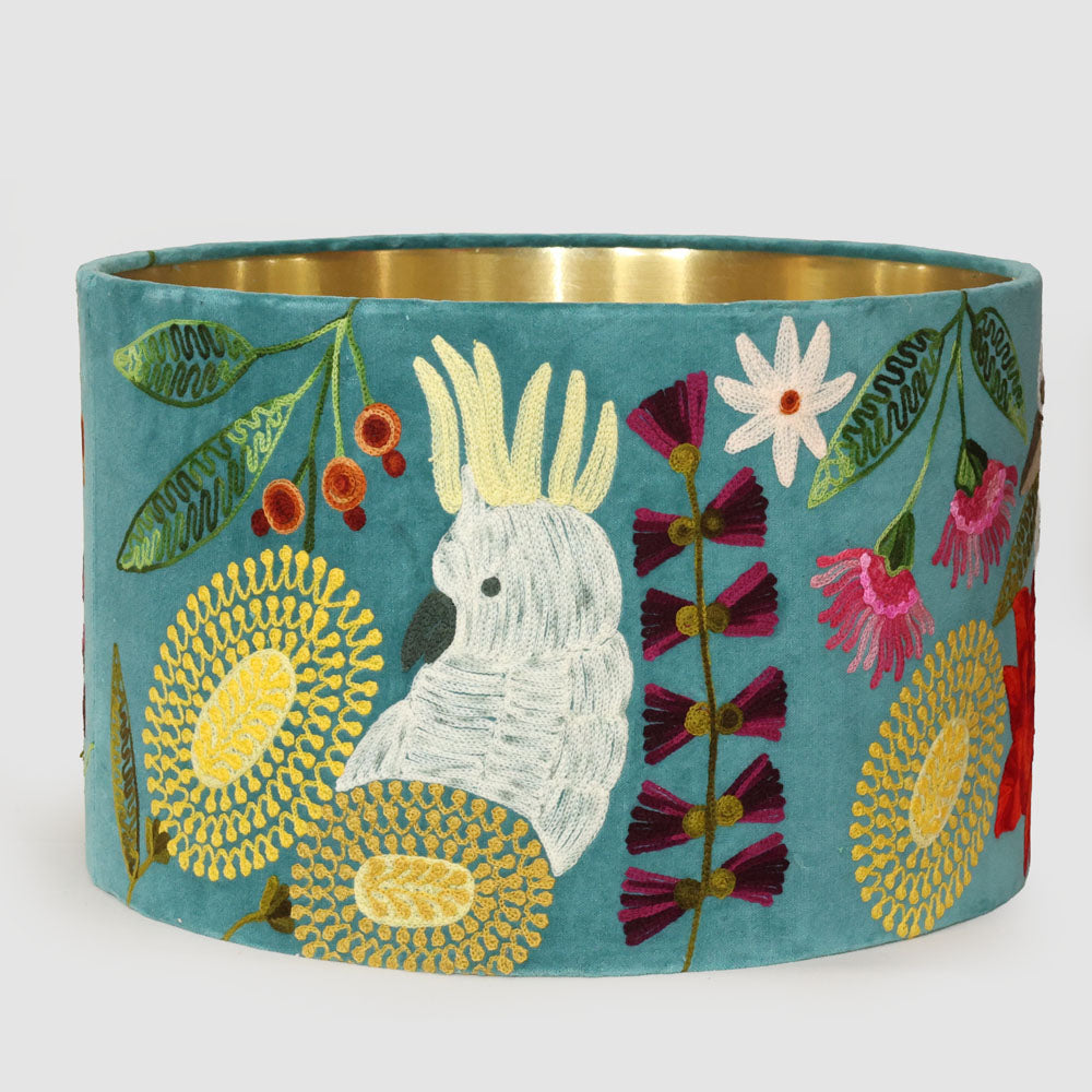Ruby Star PEACE LILLY 40cm Drum Shade Yellow-RUBY STAR-Ozlighting.com.au