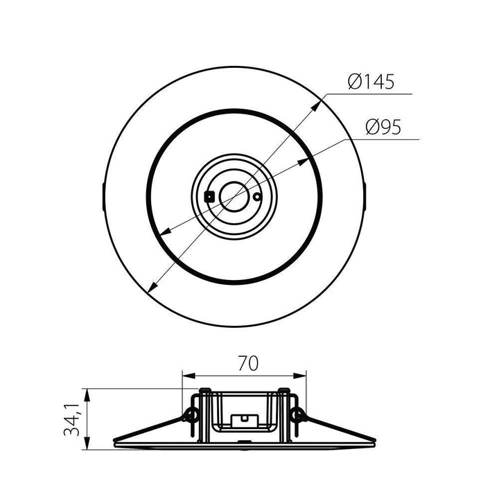 SCI SPITFIRE-D40-REC - 1.8W LED D40 Recessed Emergency Light - Black-SCI-Ozlighting.com.au