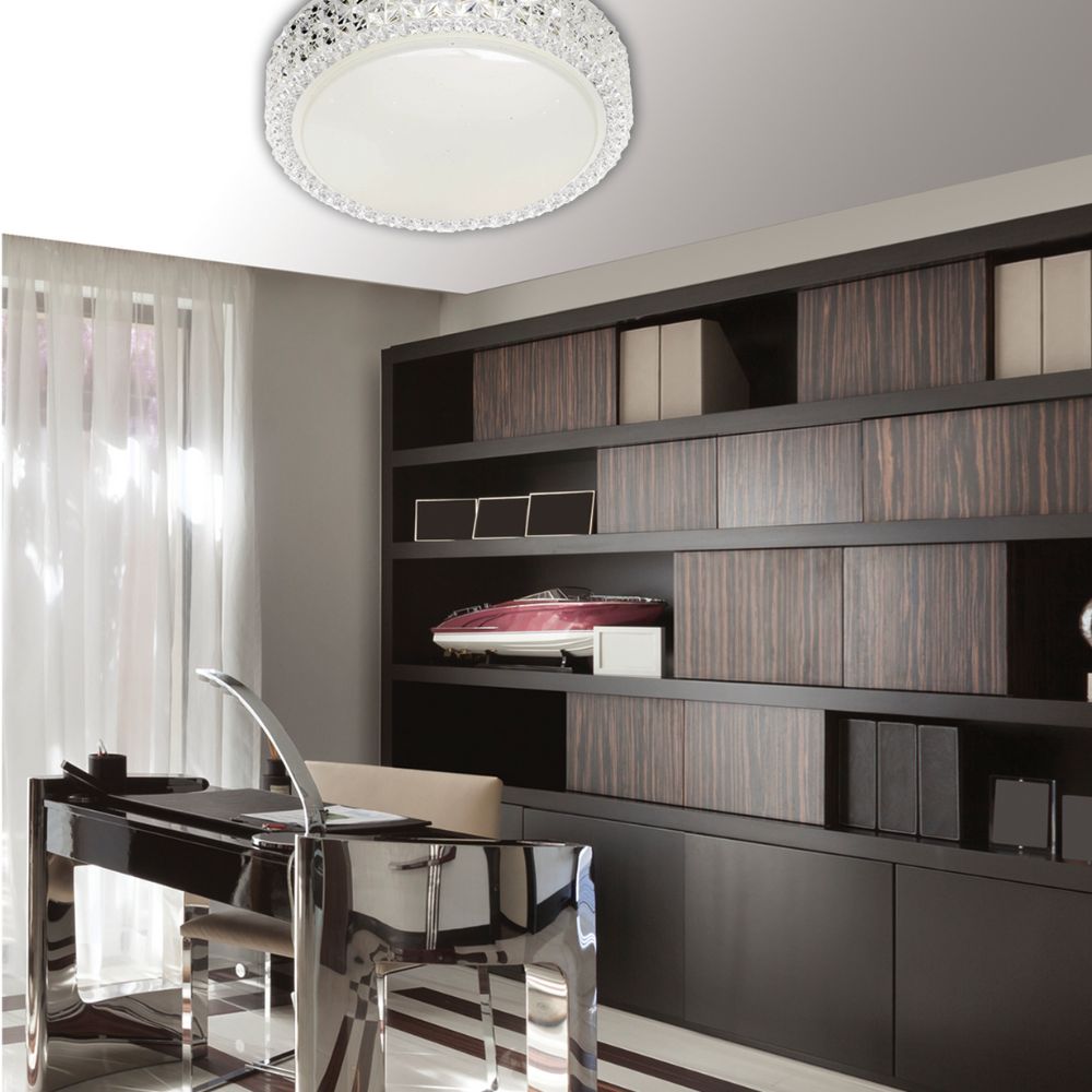 Telbix AMELIA 40 LED Oyster Ceiling Light - 32W, Tri-Colour-Telbix-Ozlighting.com.au
