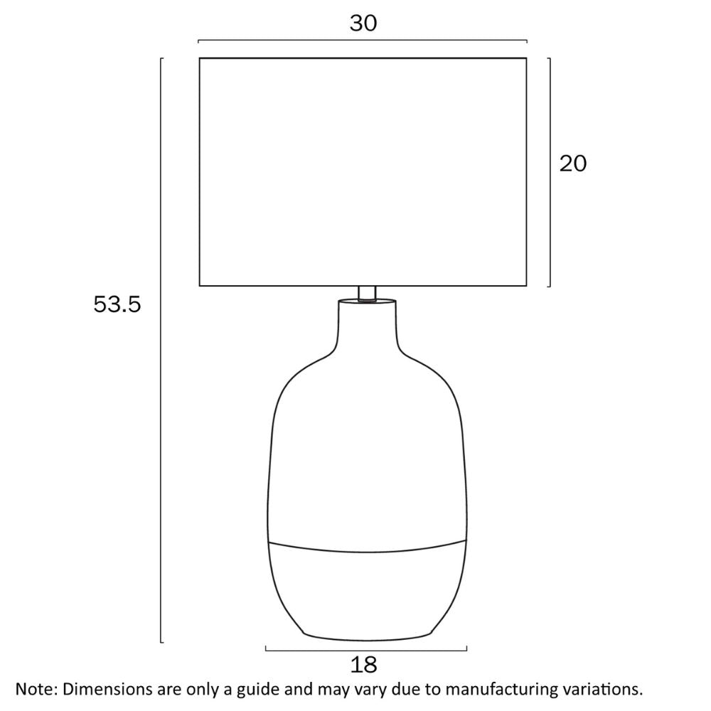 Telbix ARTHUR - Glazed Ceramic Table Lamp-Telbix-Ozlighting.com.au