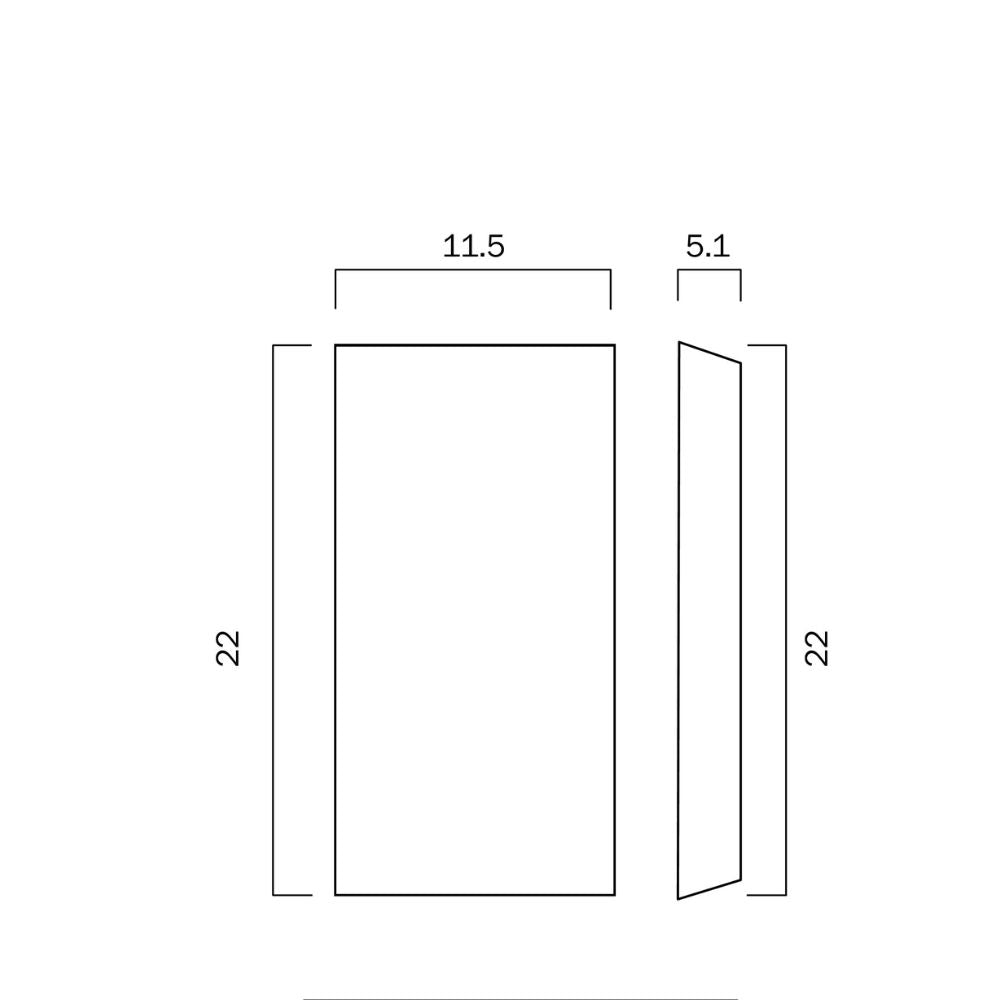 Telbix BLOC LED Wall Light - 8W, Up-Down-Telbix-Ozlighting.com.au