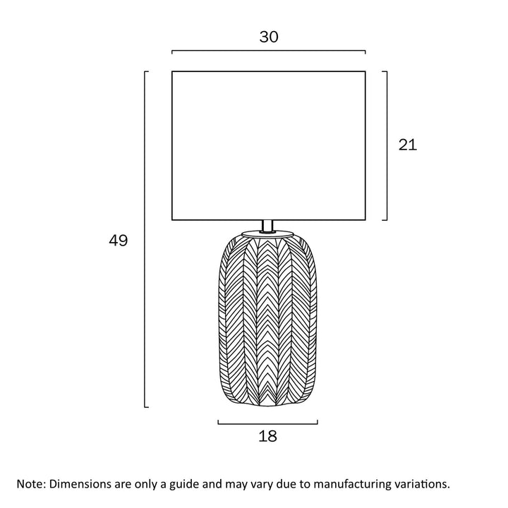 Telbix BOKEM - 25W Ceramic Table Lamp-Telbix-Ozlighting.com.au
