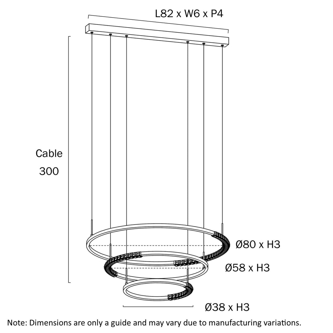 Telbix BRERA - 3 Tier Light Pendant-Telbix-Ozlighting.com.au