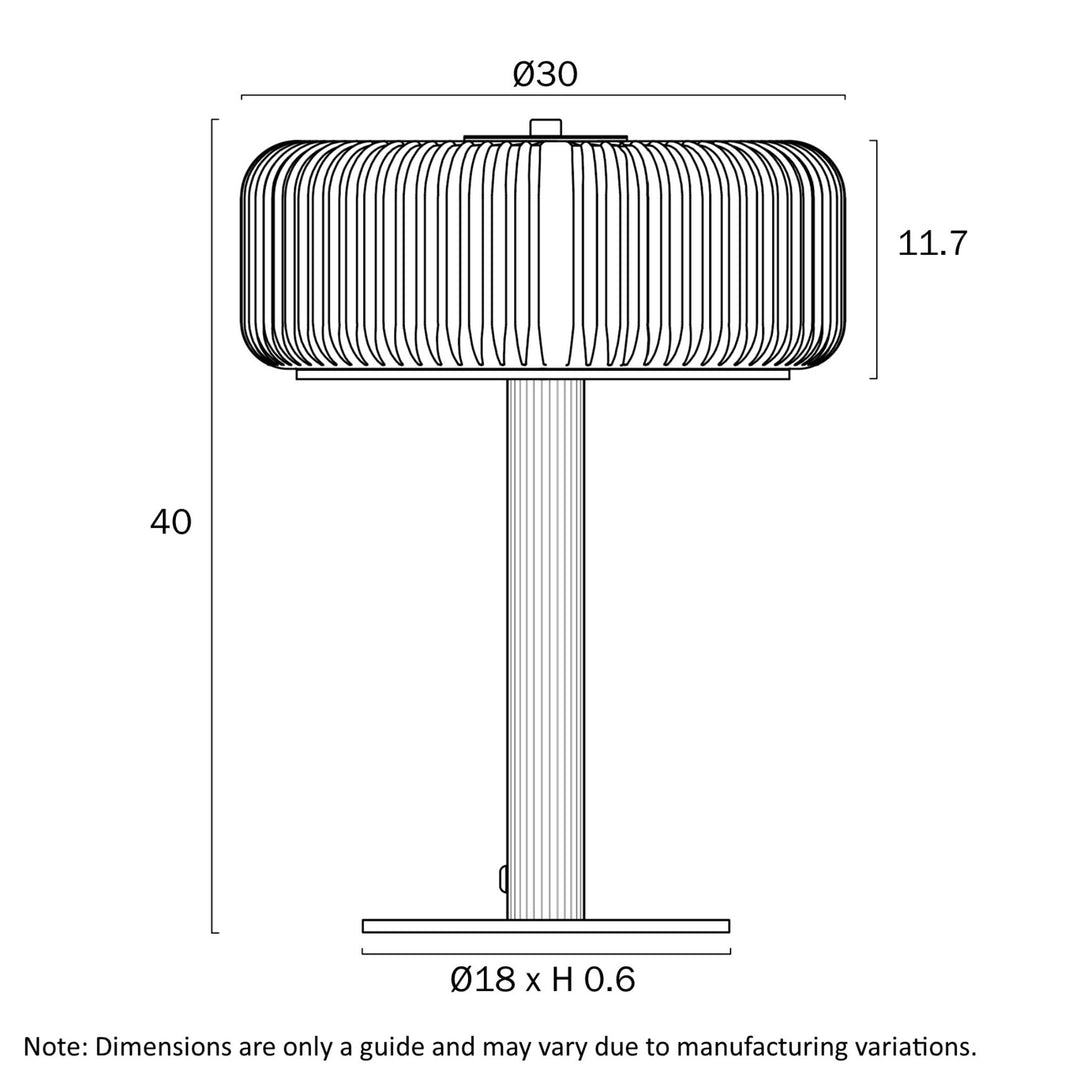 Telbix BRIZO - 2x25W Table Lamp-Telbix-Ozlighting.com.au