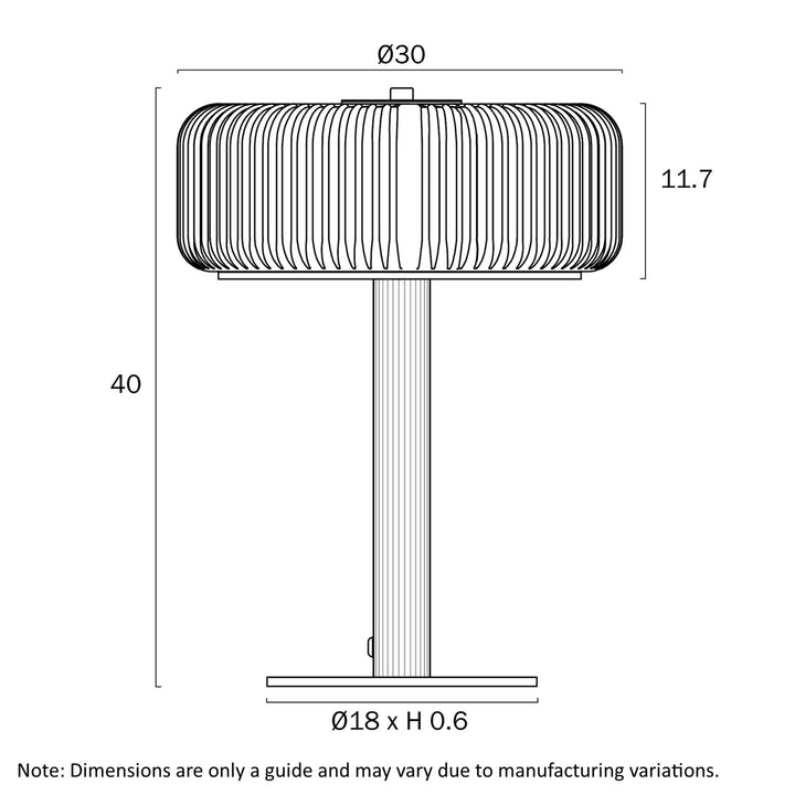 Telbix BRIZO - 2x25W Table Lamp-Telbix-Ozlighting.com.au
