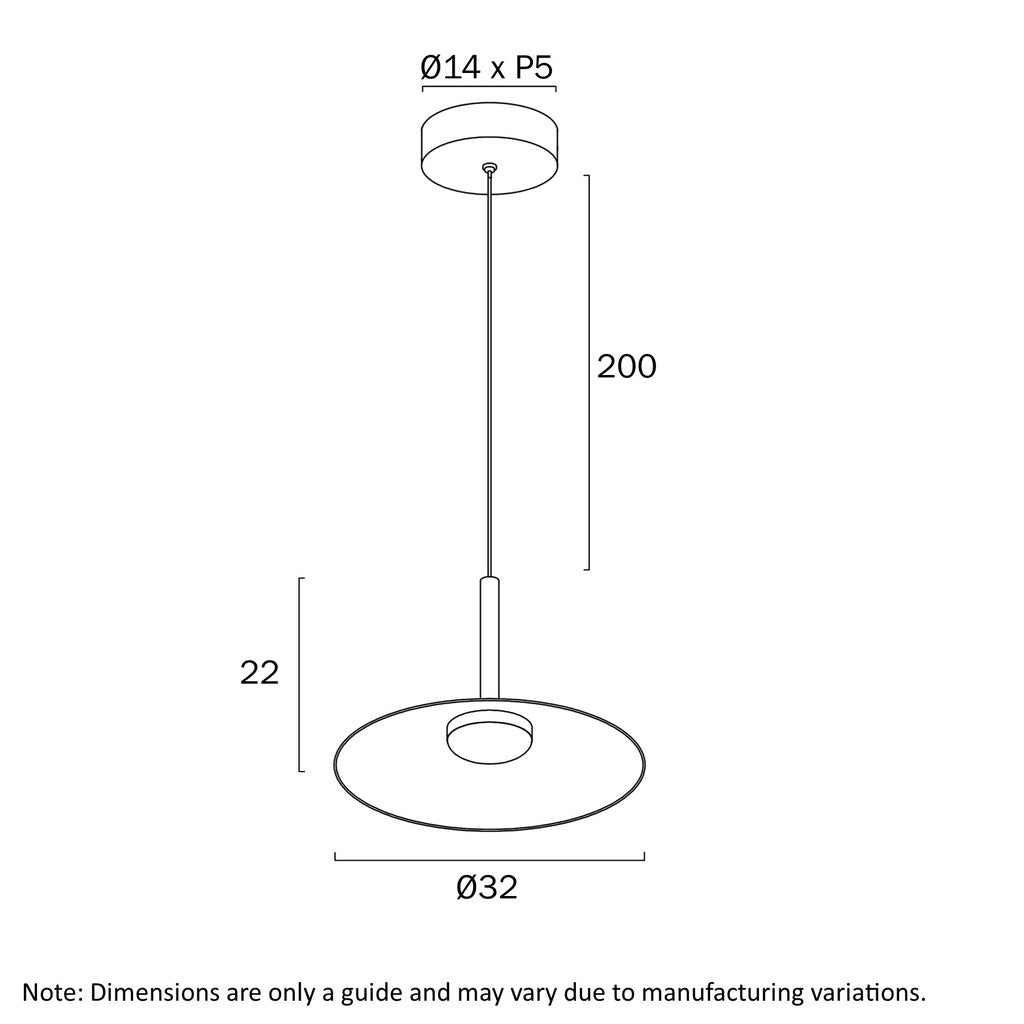 Telbix Benito LED Pendant - 32cm, Small-Telbix-Ozlighting.com.au