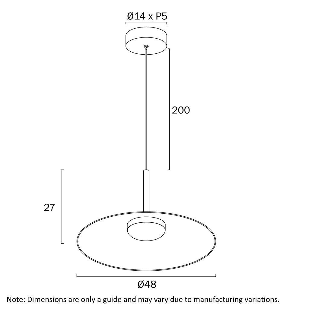 Telbix Benito LED Pendant - 48cm, Large-Telbix-Ozlighting.com.au