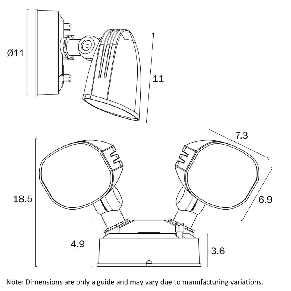 Telbix CLARION Spotlight - 2x10W Twin-Telbix-Ozlighting.com.au