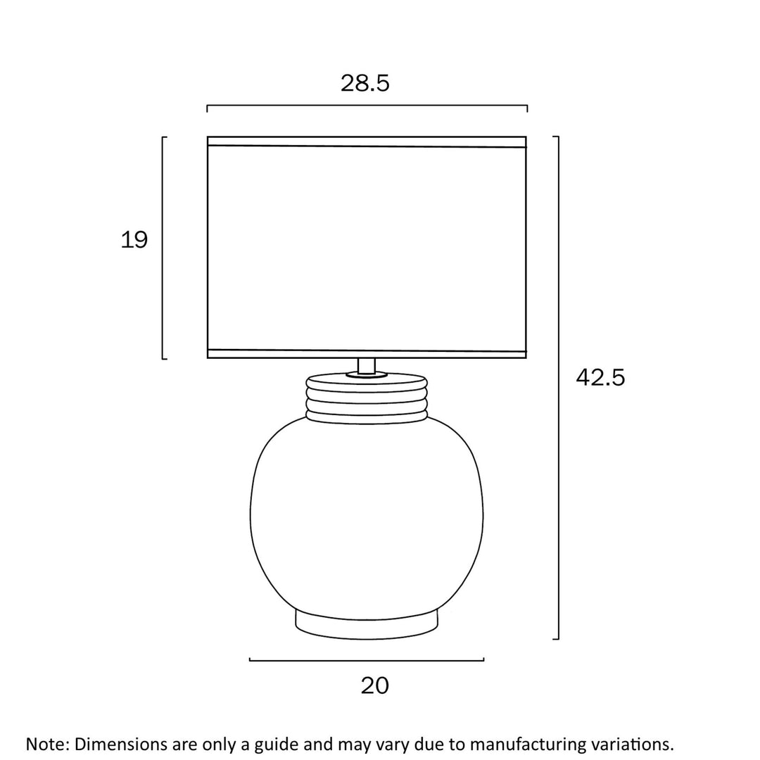 Telbix DAVILA - 25W Ceramic Table Lamp-Telbix-Ozlighting.com.au