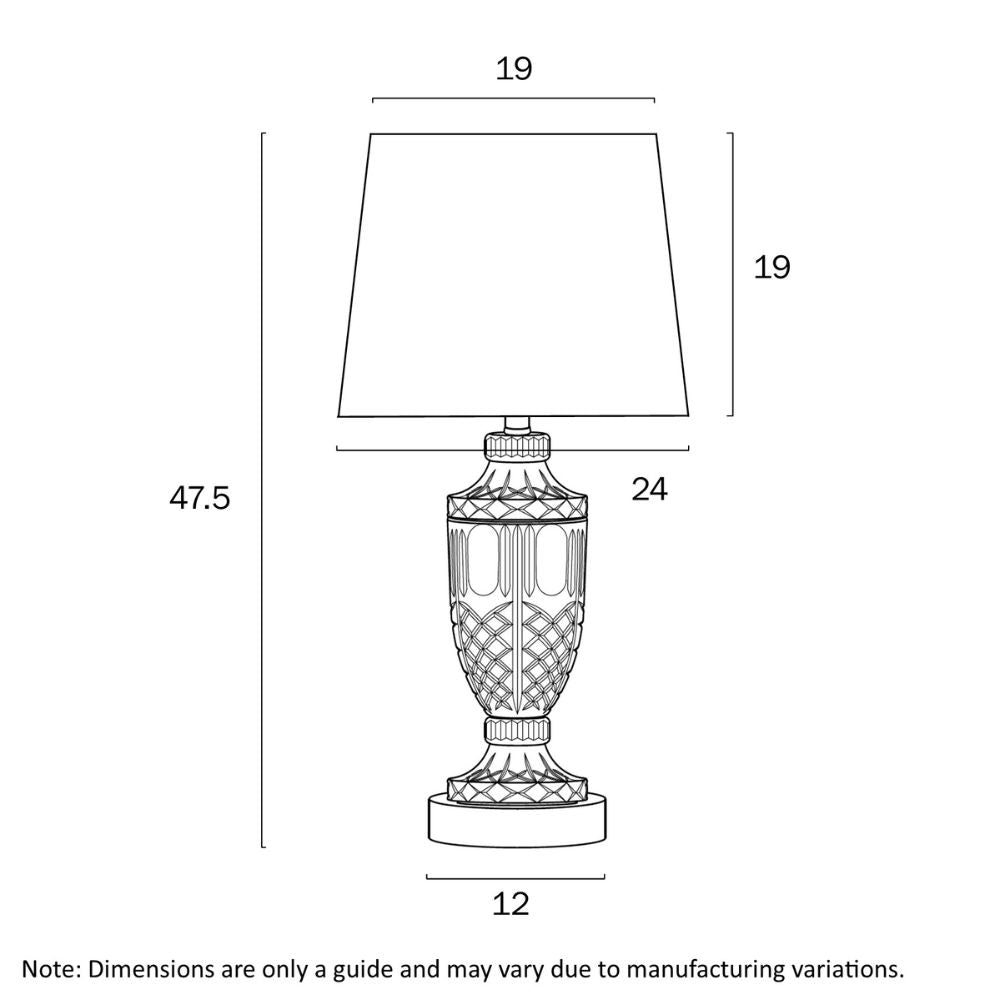 Telbix DEBDEN Table Lamp - Glass-Telbix-Ozlighting.com.au