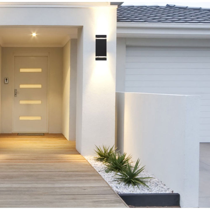Telbix DIXON 2 - 2x6W LED GU10 Exterior Up/Down Wall Light IP44 - 4000K-Telbix-Ozlighting.com.au