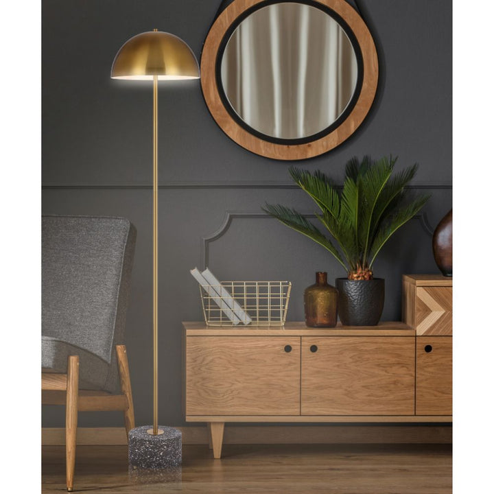 Telbix DOMEZ - Iron & Marble Floor Lamp-Telbix-Ozlighting.com.au