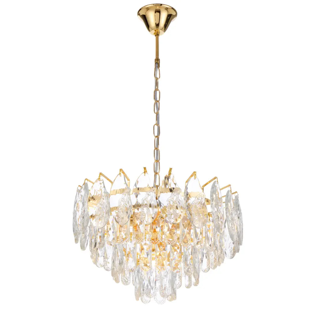 Telbix DOREZA Pendant - 40cm Crystal, Gold-Telbix-Ozlighting.com.au