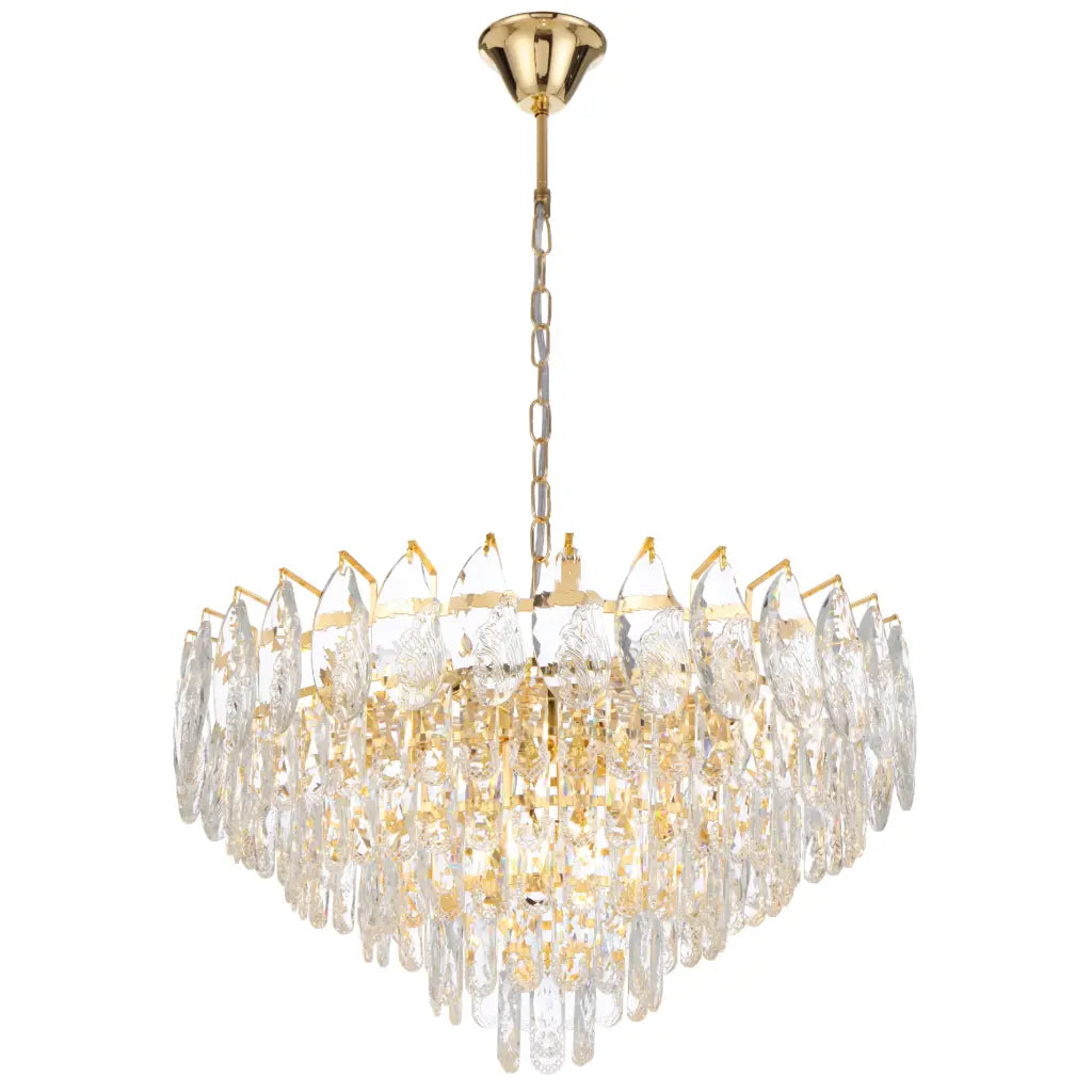 Telbix DOREZA Pendant - 60cm Crystal, Gold-Telbix-Ozlighting.com.au