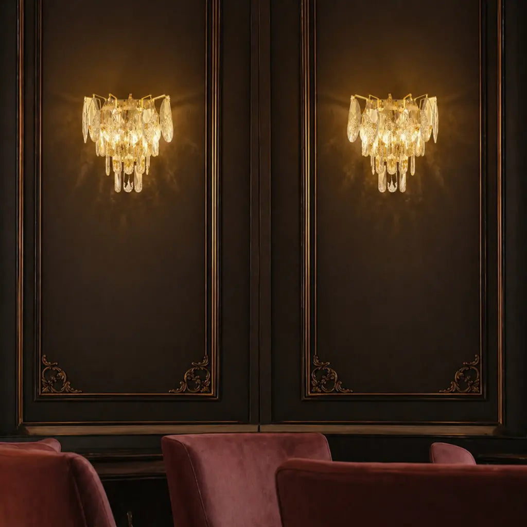 Telbix DOREZA Wall Light - Crystal, Gold-Telbix-Ozlighting.com.au