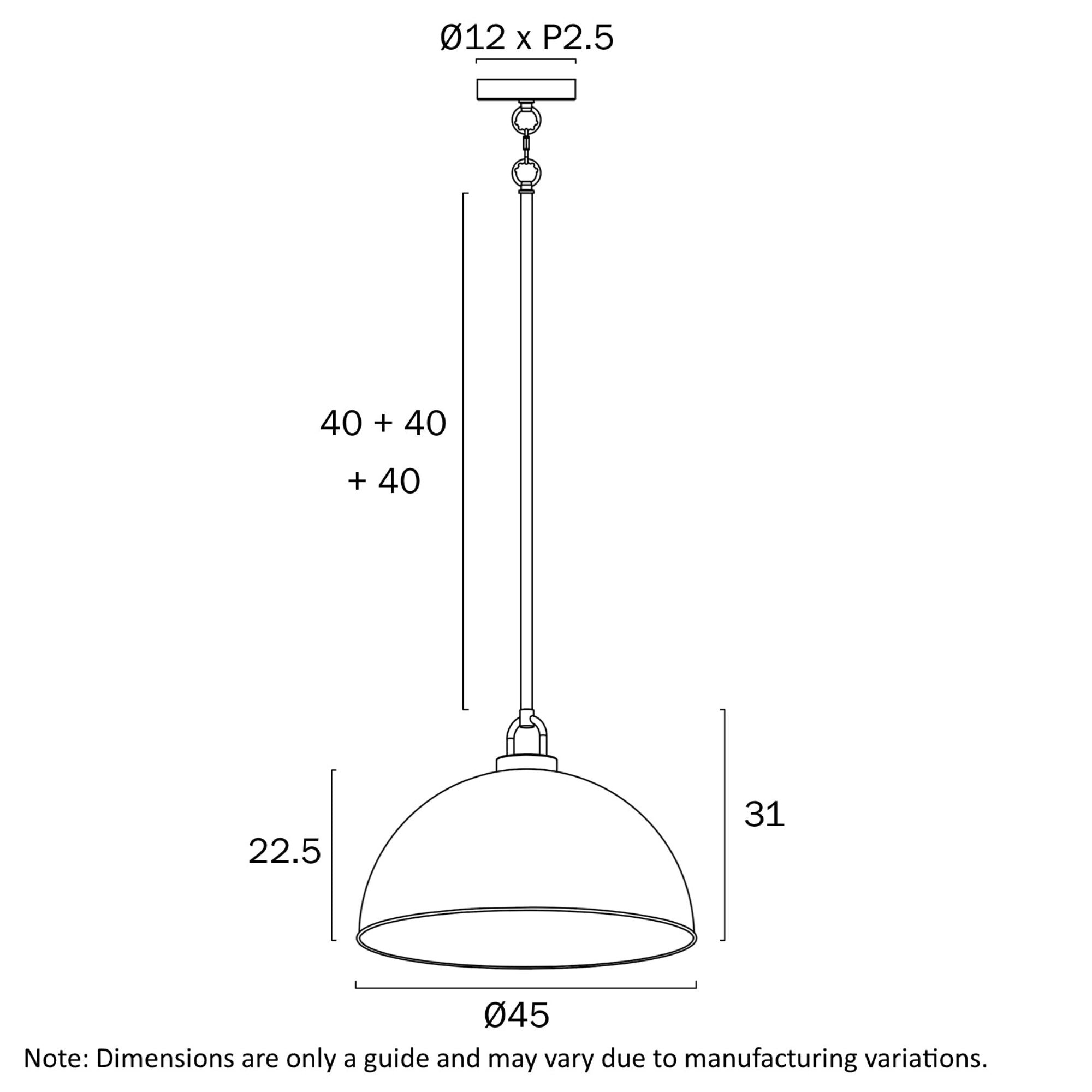 Telbix EMERSON 45 - 1 Light Pendant-Telbix-Ozlighting.com.au