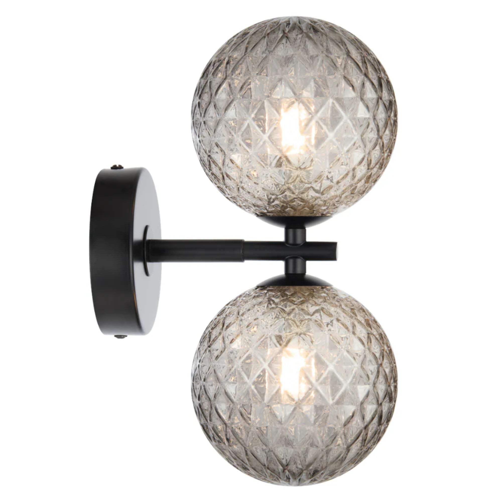 Telbix FELTON - 2x12W Black Wall Light-Telbix-Ozlighting.com.au