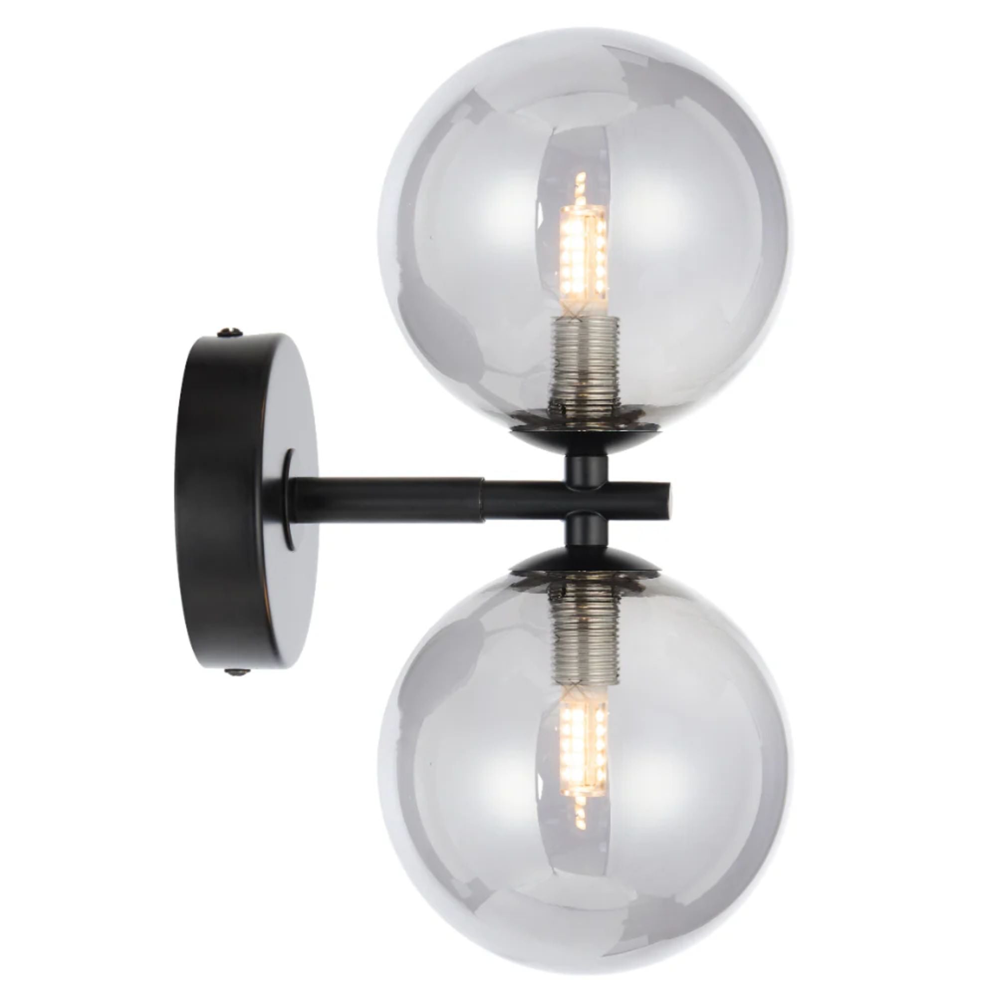 Telbix FELTON - 2x12W Black Wall Light-Telbix-Ozlighting.com.au