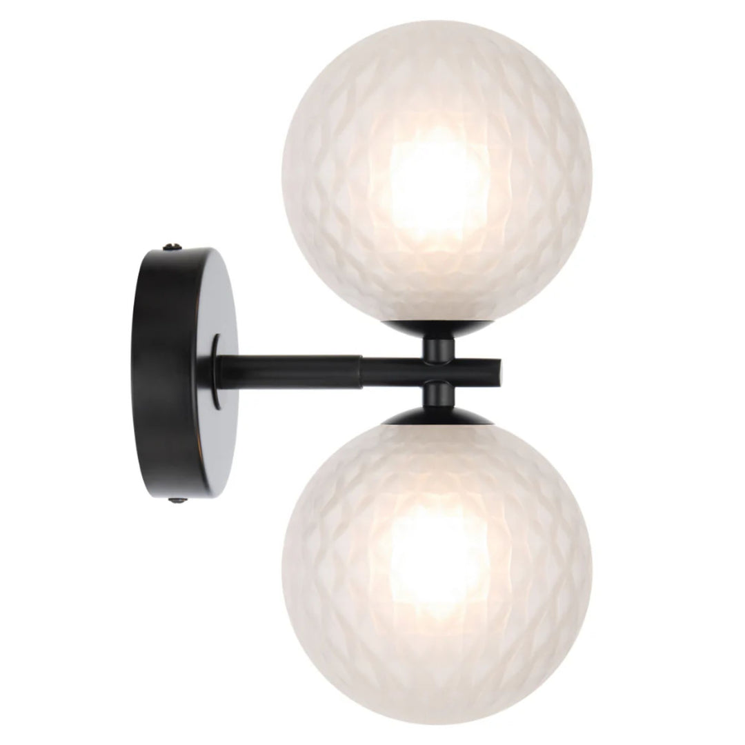 Telbix FELTON - 2x12W Black Wall Light-Telbix-Ozlighting.com.au