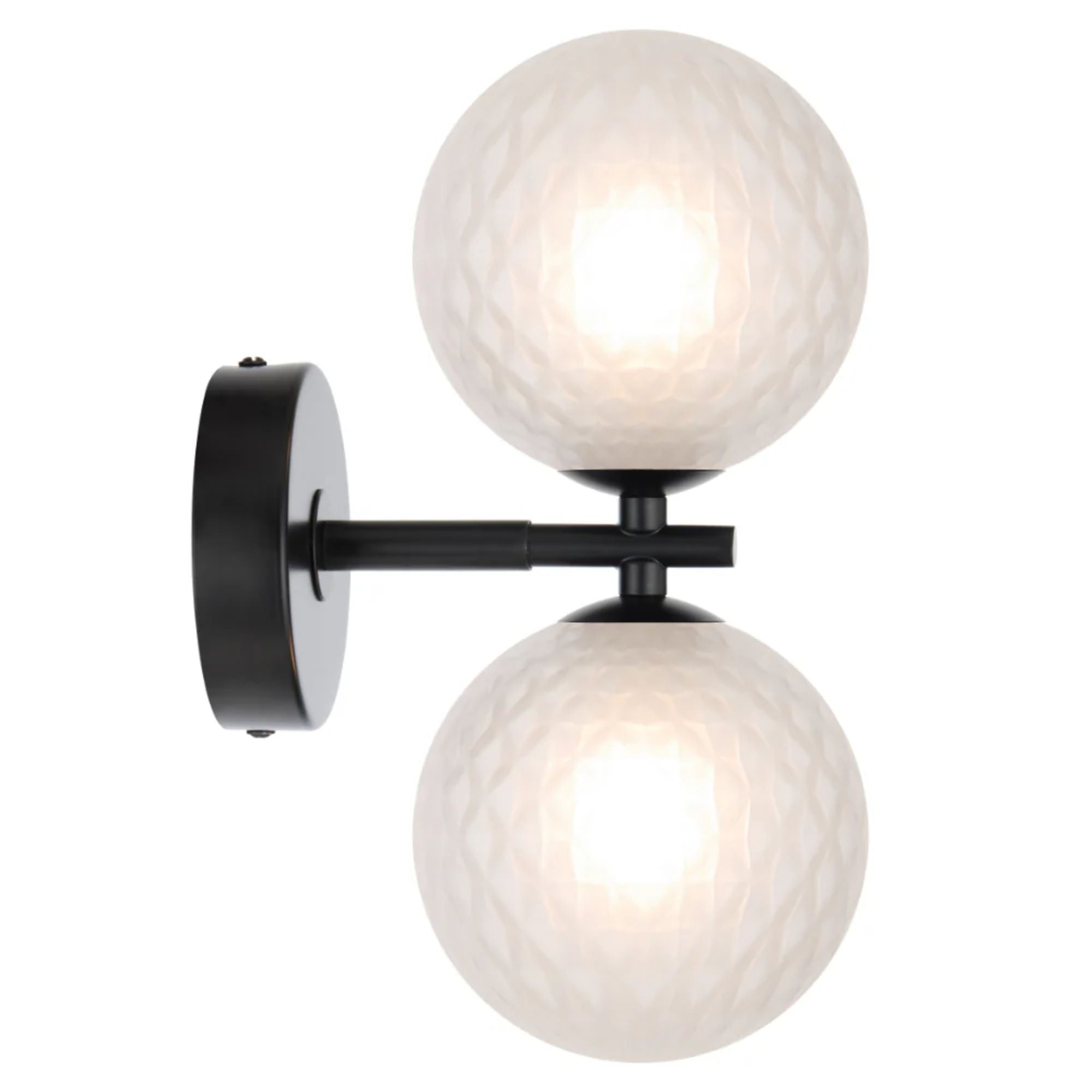 Telbix FELTON - 2x12W Black Wall Light-Telbix-Ozlighting.com.au