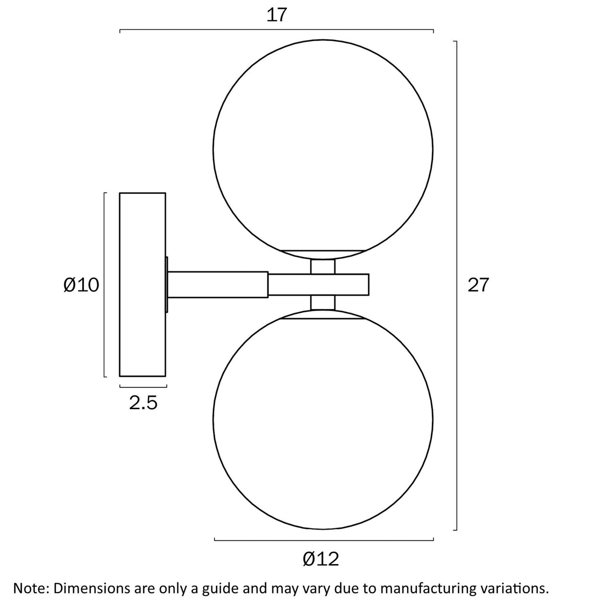 Telbix FELTON - 2x12W Black Wall Light-Telbix-Ozlighting.com.au