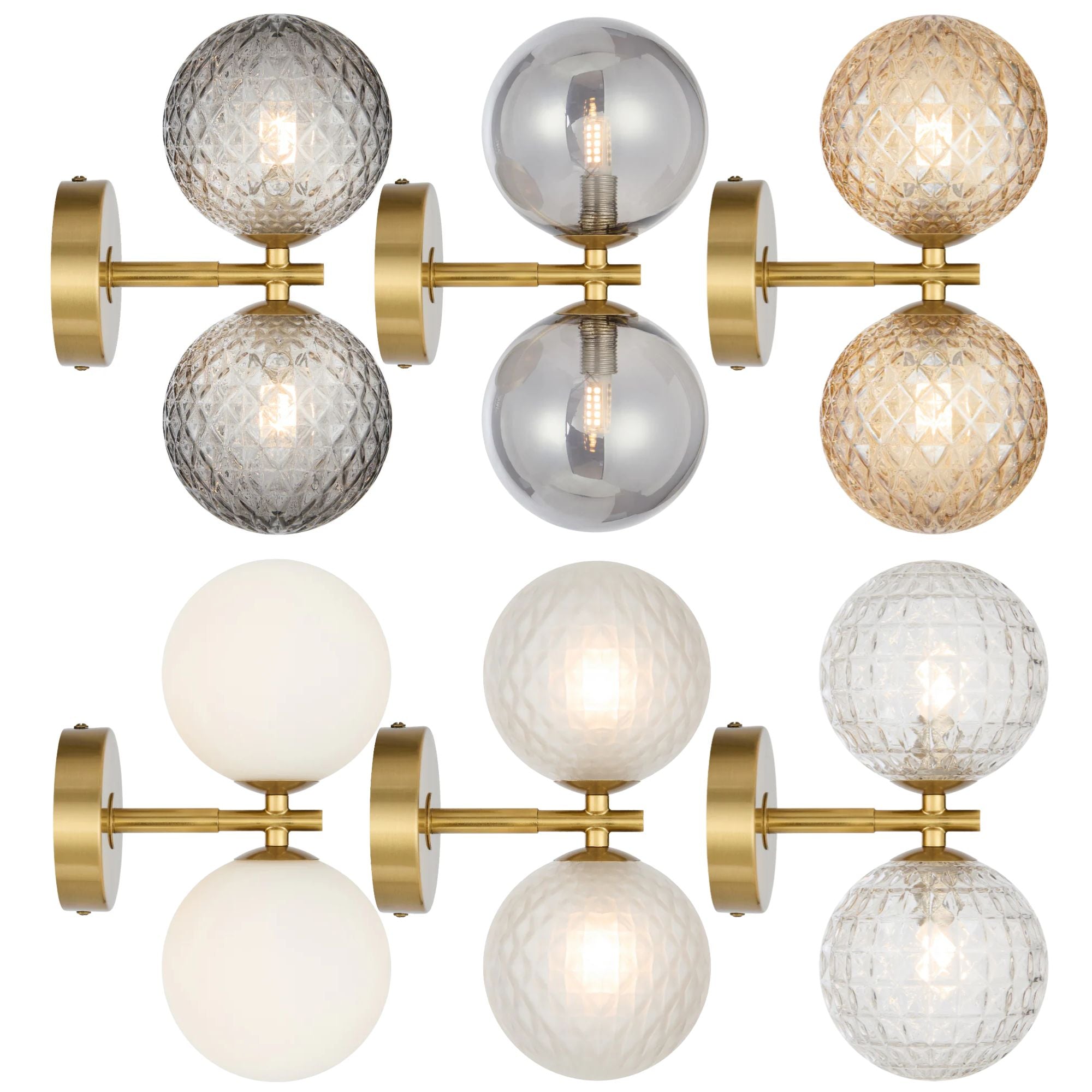 Telbix FELTON - 2x6W Gold Wall Light-Telbix-Ozlighting.com.au