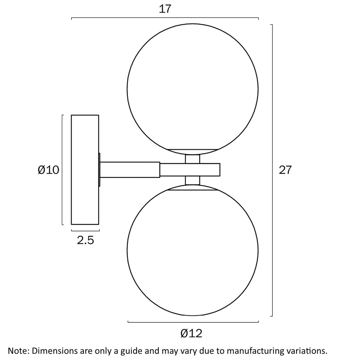 Telbix FELTON Wall Light - 2x12W Black-Telbix-Ozlighting.com.au