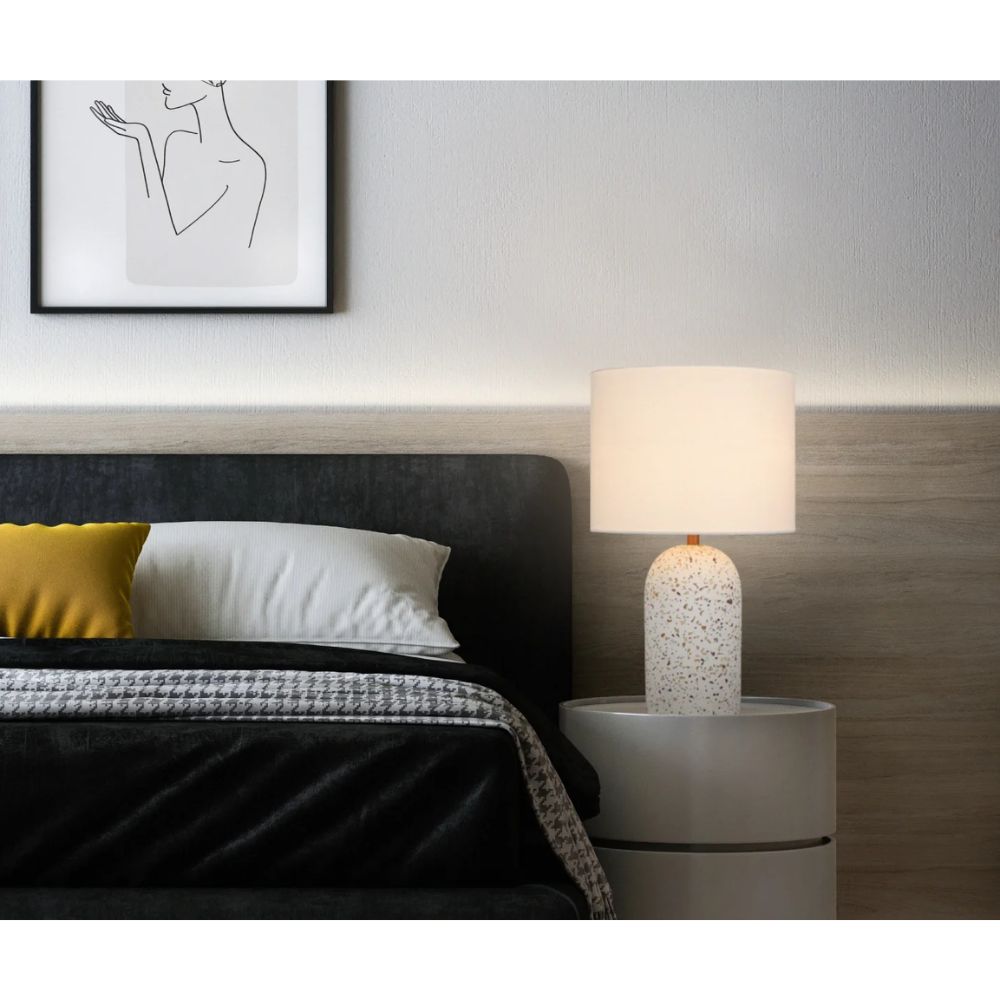 Telbix FEVIK - Small Terrazzo/Concrete Table Lamp-Telbix-Ozlighting.com.au