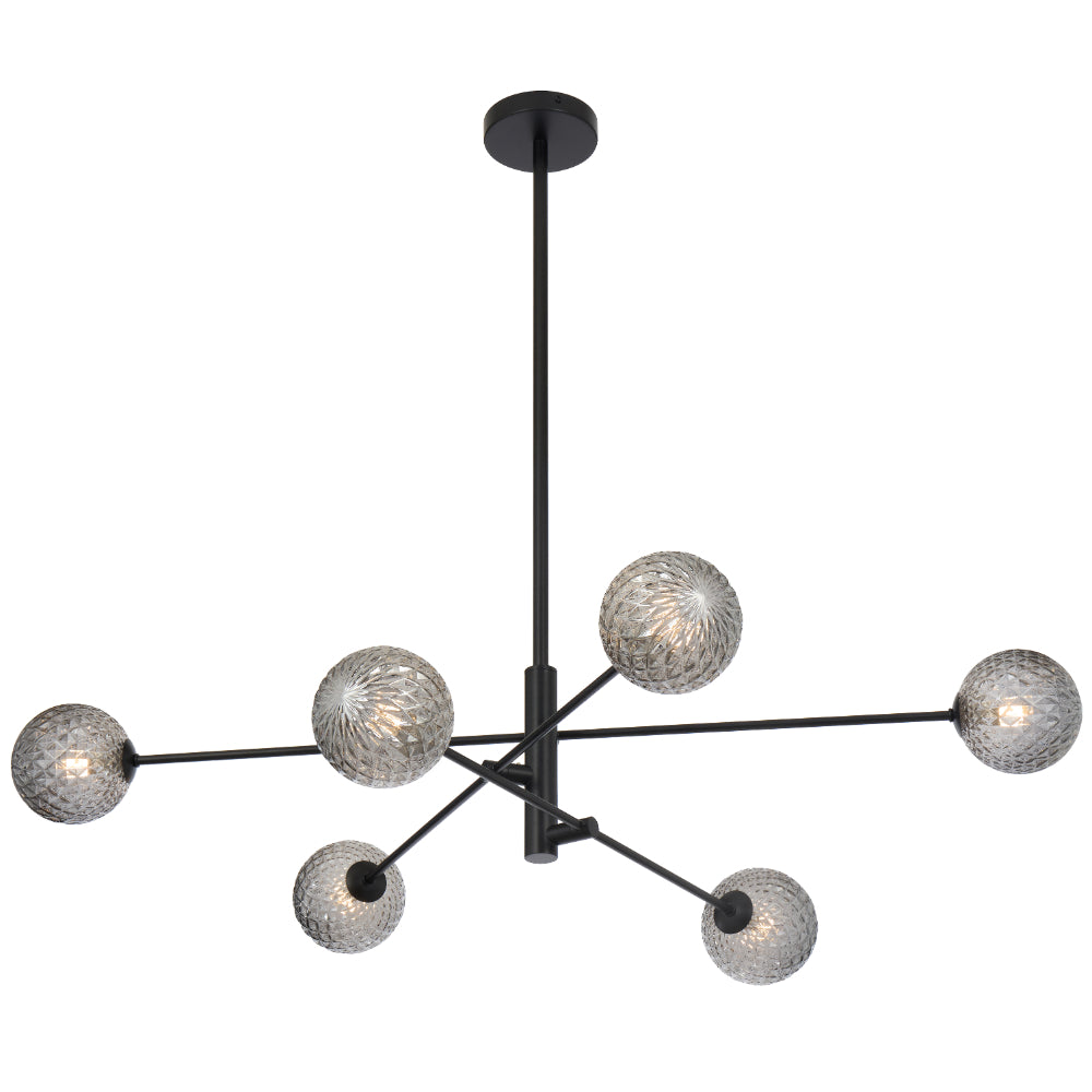 Telbix GASTON Pendant - 6-Light Glass-Telbix-Ozlighting.com.au