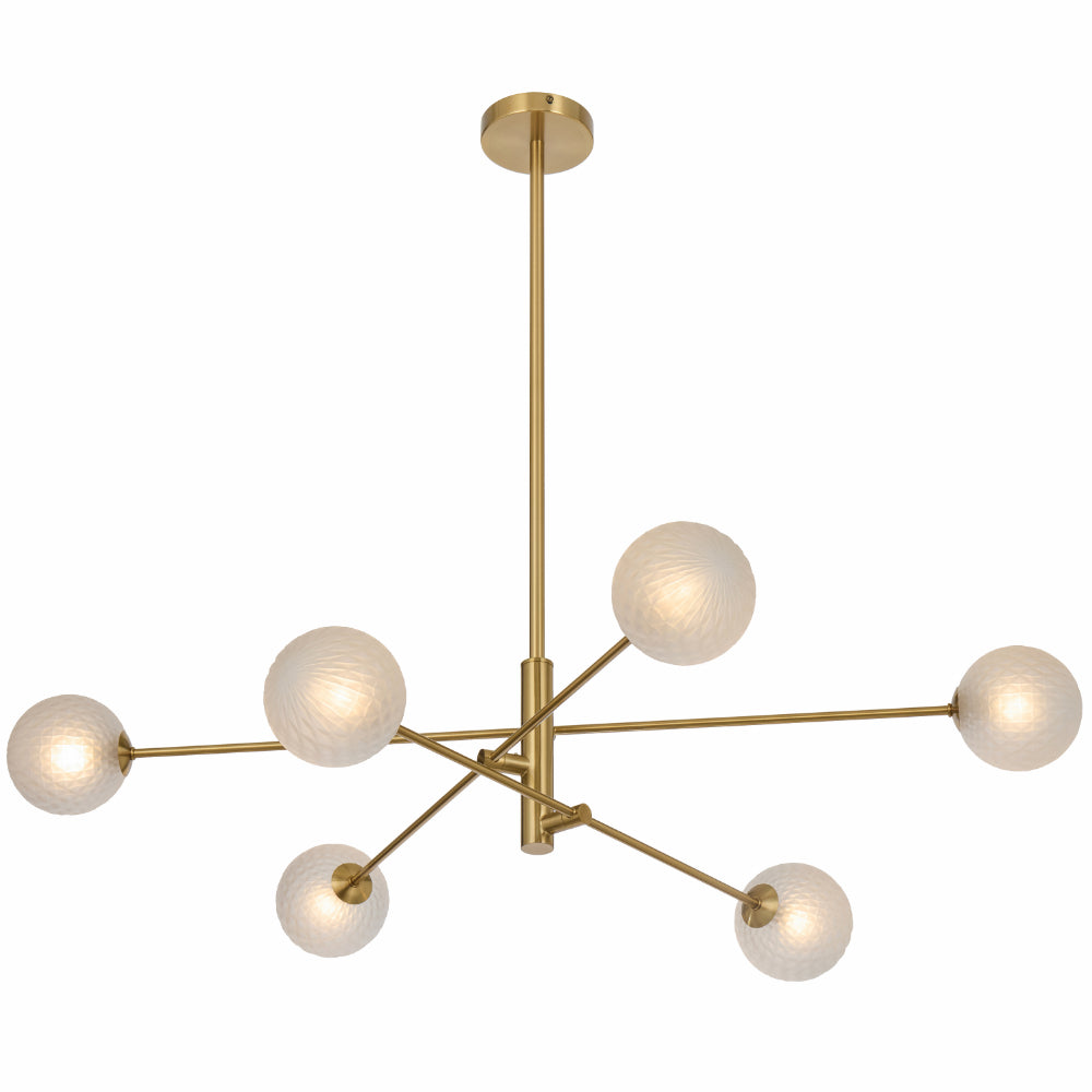 Telbix GASTON Pendant - 6-Light Glass-Telbix-Ozlighting.com.au