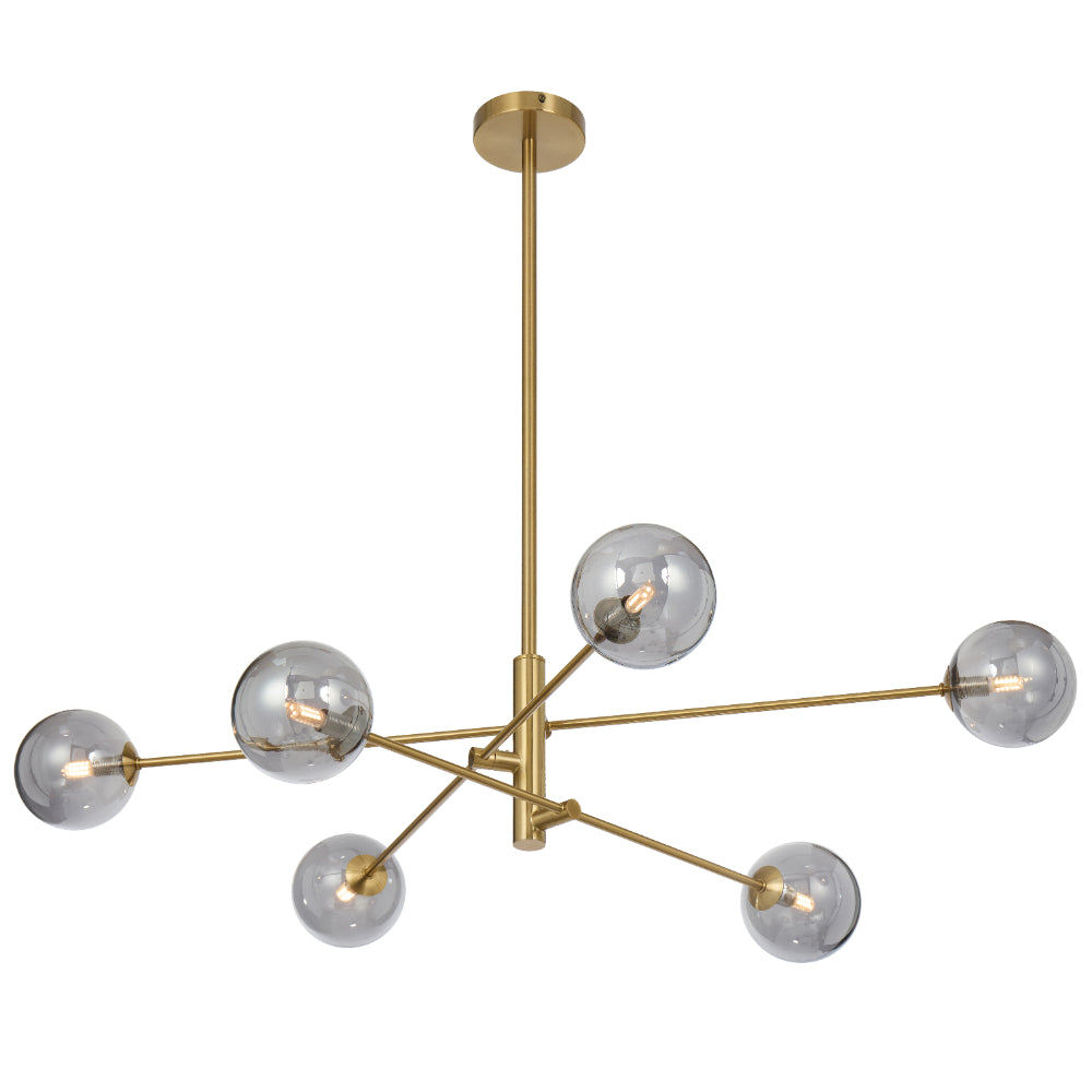 Telbix GASTON Pendant - 6-Light Glass-Telbix-Ozlighting.com.au