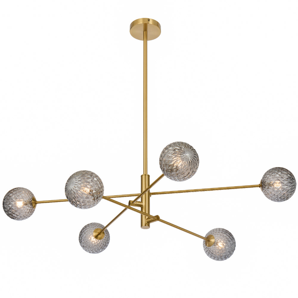 Telbix GASTON Pendant - 6-Light Glass-Telbix-Ozlighting.com.au