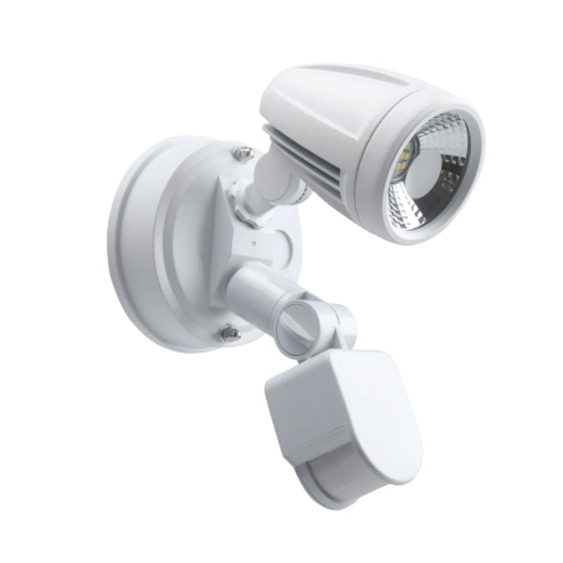 Telbix ILLUME - 10W LED Single Head Exterior Spotlight With Sensor IP44 - 5000K-Telbix-Ozlighting.com.au