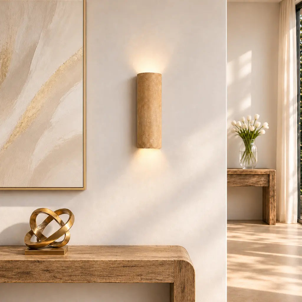 Telbix IMPERO Up and Down Wall Light - Beige-Telbix-Ozlighting.com.au