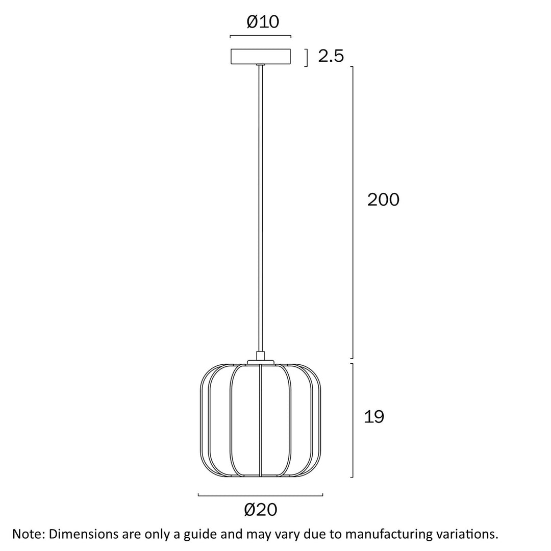 Telbix JONSEL 20 - 1 Light Pendant-Telbix-Ozlighting.com.au
