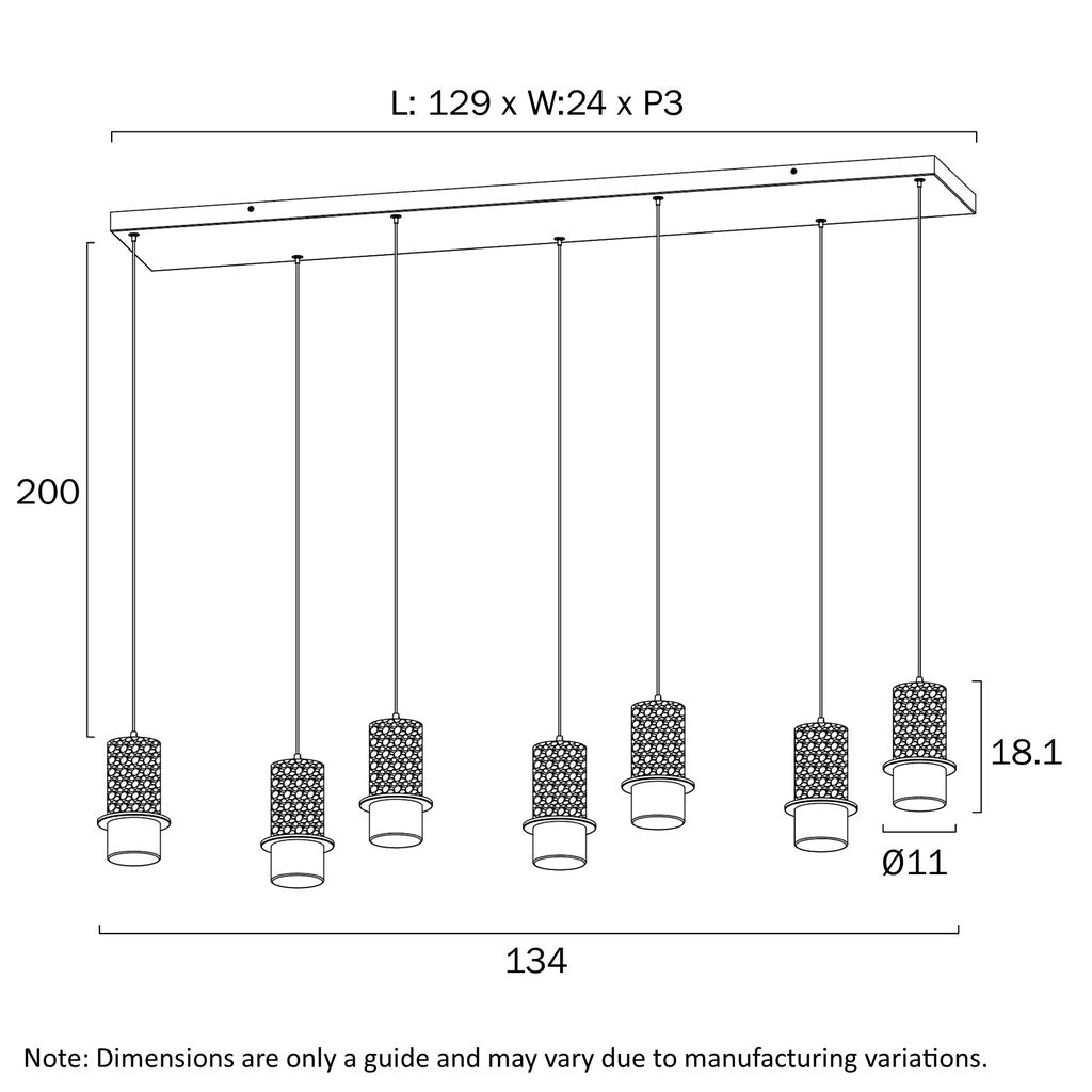 Telbix Kolisa LED Pendant - 7, Bar-Telbix-Ozlighting.com.au