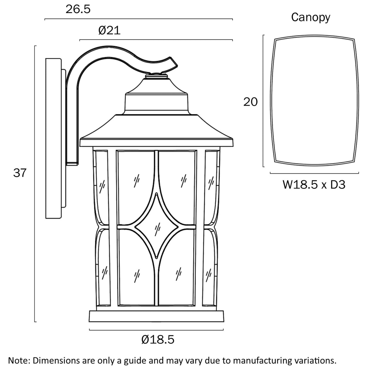 Telbix LENORE Outdoor Wall Light - 25W, Large-Telbix-Ozlighting.com.au